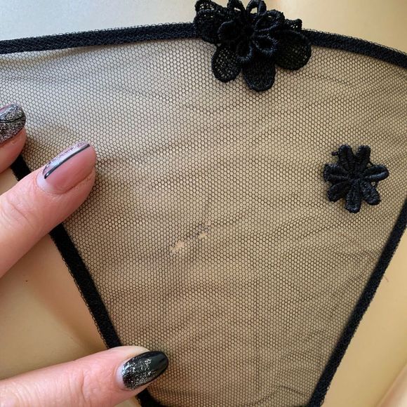 Victoria's Secret DESIGNER COLLECTION 34B,36C CORSET SET BLACK floral embroidery - Picture 11 of 15